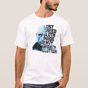 Camiseta ¡SHAZAM! pecados mortales del Dr. Sivana siete de