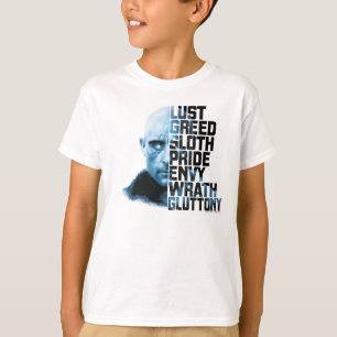 Camiseta ¡SHAZAM! pecados mortales del Dr. Sivana siete de