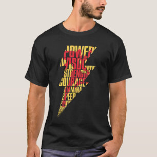 Camiseta ¡SHAZAM! Shazam Abilities Lightning Graphic