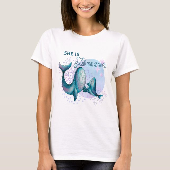 Camiseta she is my calm sea (Anverso)