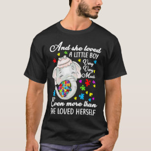 Camiseta She Loved A Little Very Much Autism Elephant Mom