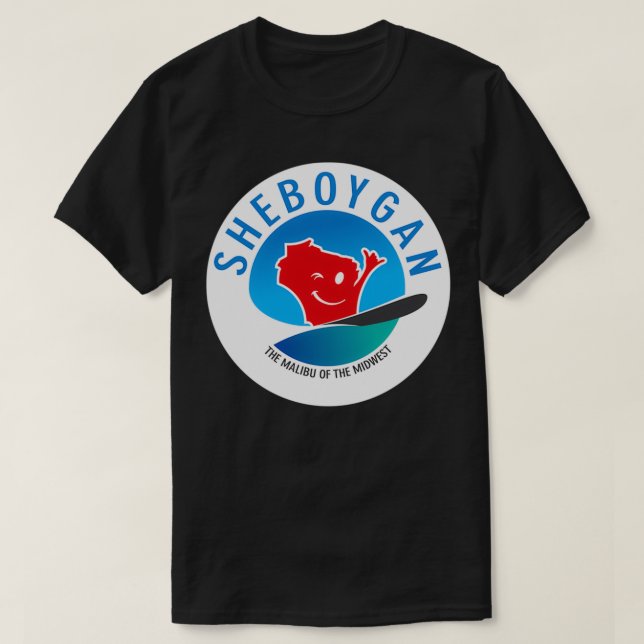 Camiseta Sheboygan El Malibu de la Circular del Medio Oeste (Diseño del anverso)