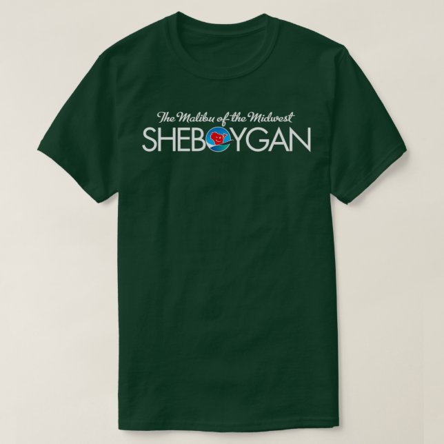 Camiseta Sheboygan El Malibu del Medio Oeste (Diseño del anverso)
