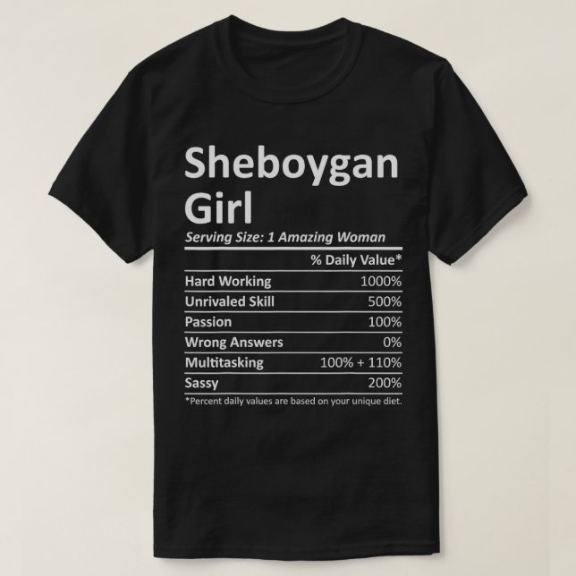 Camiseta SHEBOYGAN L WI WISCONSIN Funny City Home Roots USA (Diseño del anverso)
