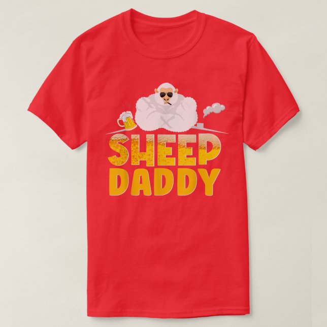 Camiseta Sheep Daddy Sheep Dad Farmer Poultry Farmer  (Diseño del anverso)