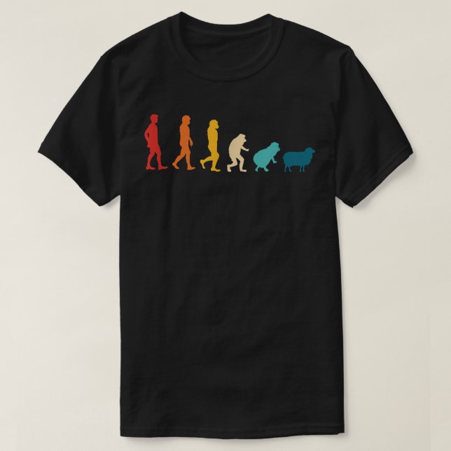 Camiseta Sheep Evolution Farmer Farm Animal Retro  (Diseño del anverso)