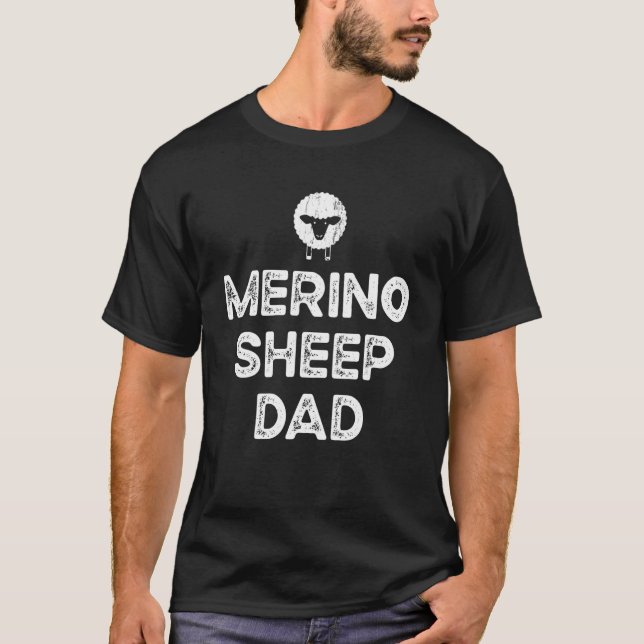 Camiseta Sheep Farmer Dad Father - Breeder Merino Sheep_1 (Anverso)