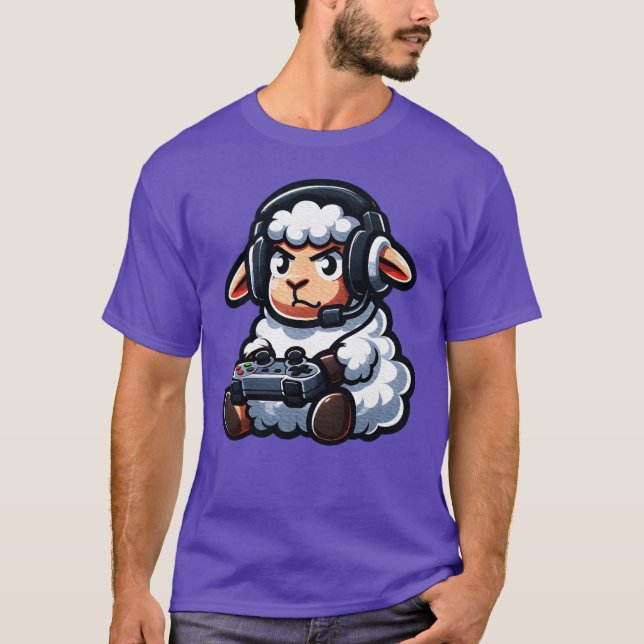 Camiseta Sheep Gamer Video Games boy family (Anverso)