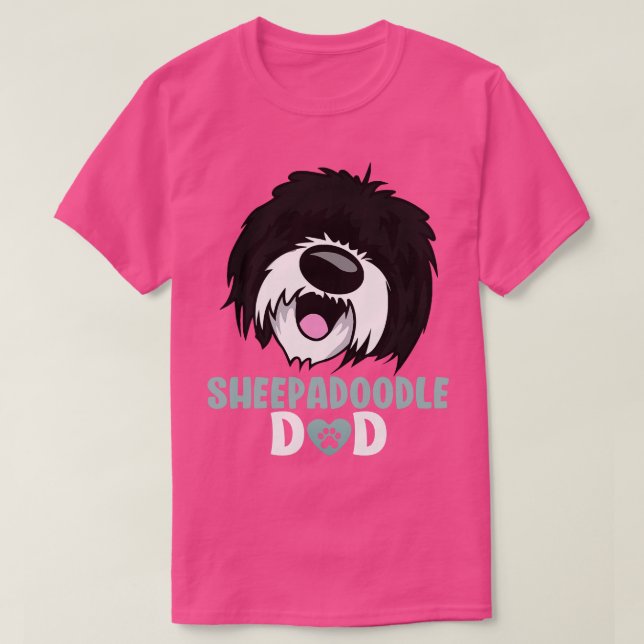 Camiseta Sheepadle Dad Adorable Sheepadle Padre Perros Aman (Diseño del anverso)