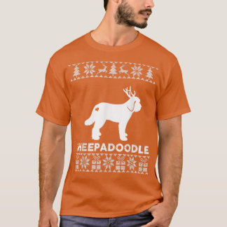 Camiseta Sheepadoodle Dog Lover Xmas Renos Fea Navidad