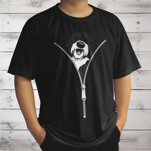Camiseta Sheepadoodle Dog Zipper Funny Dueño De Perro Cacho
