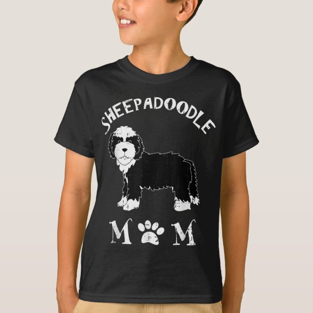 Camiseta Sheepadoodle Mom Puppy Mascota Animal Perro Lover  (Anverso)