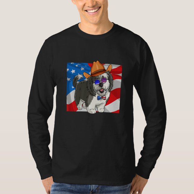 Camiseta Sheepadoodle Patriotic Merica 4th Of July American (Anverso)