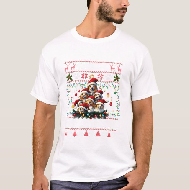 Camiseta Sheepdog Christmas Tree (Anverso)