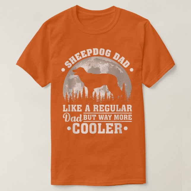 Camiseta Sheepdog Dad Like A Regular Dad Funny Sheepdog Fat (Diseño del anverso)
