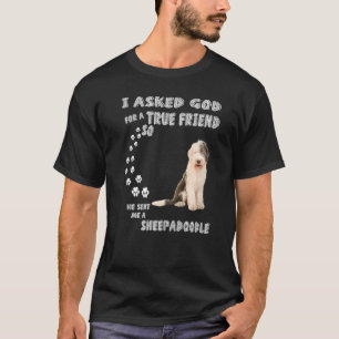 Camiseta Sheepdoodle Dog Cita A Mamá Sheepdogpoo Papá Cusí 