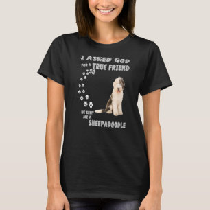 Camiseta Sheepdoodle Dog Cita A Mamá Sheepdogpoo Papá Cusí 
