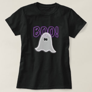 Camiseta Sheer Semi-Transparent Purple Boo Ghost