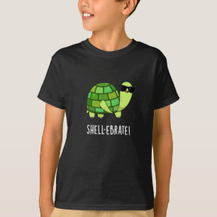 Camiseta Shell-ebrate Funny Tortoise Animal Pun Dark BG