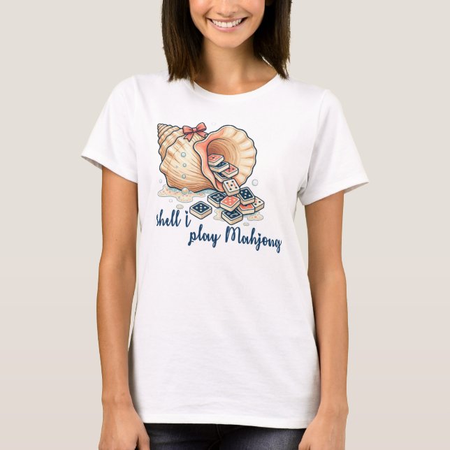 Camiseta Shell I Play Mahjong Coastal (Anverso)