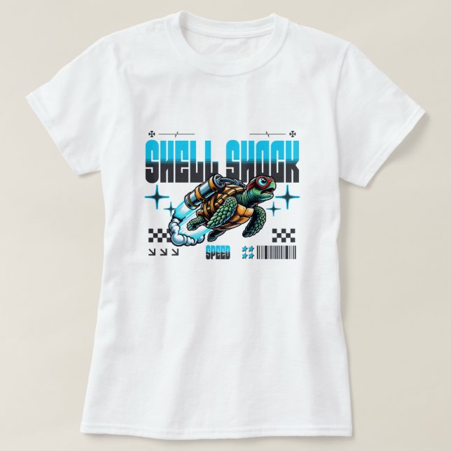 Camiseta Shell Shock Turbo Turtle (Diseño del anverso)