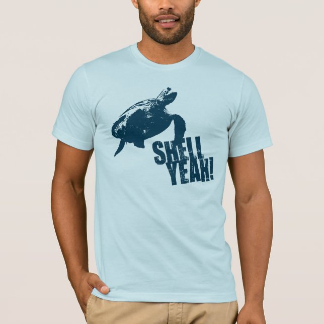 Camiseta ¡Shell Yeah! Azul (Anverso)