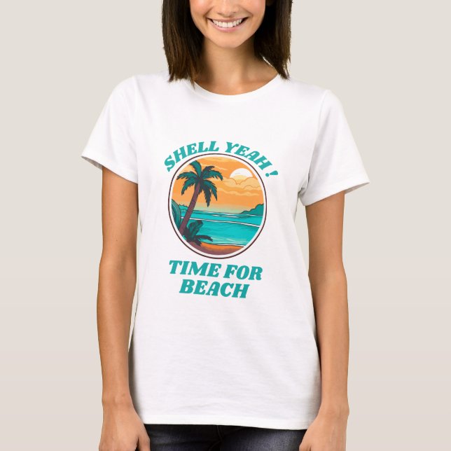 Camiseta Shell Yeah Beach Vibes (Anverso)