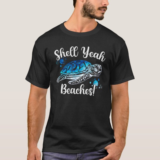 Camiseta Shell Yeah Beaches Tie Dye Turtle Shell Yeah (Anverso)