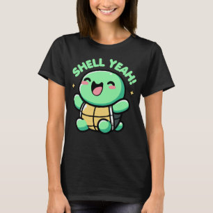 Camiseta Shell Yeah Cute Turte Lover Pun Funny