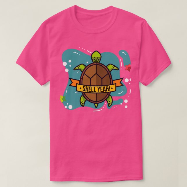 Camiseta Shell Yeah Cute Turtle Lover Divertidos Regalos de (Diseño del anverso)
