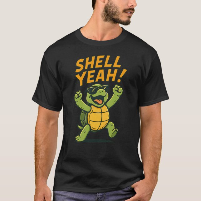 Camiseta Shell Yeah Funny turtle design girl (Anverso)