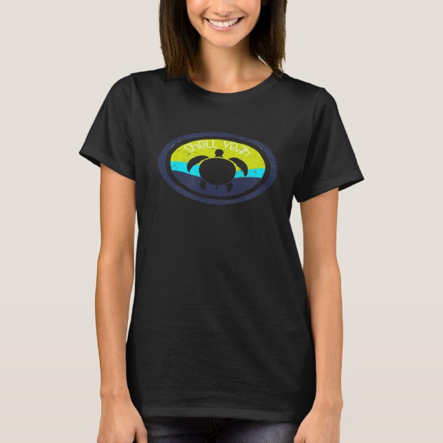 Camiseta Shell Yeah Save the Sea Turtle Surf Ocean Waves Re (Anverso)