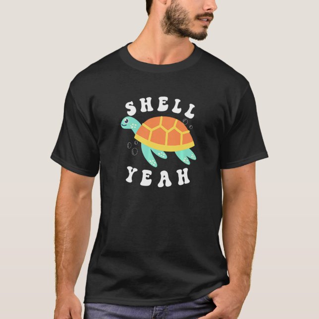Camiseta Shell Yeah Turtle Sea Swift Ocean Bubbles Water An (Anverso)