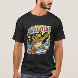 Camiseta Shell Yes Turtle Surfing