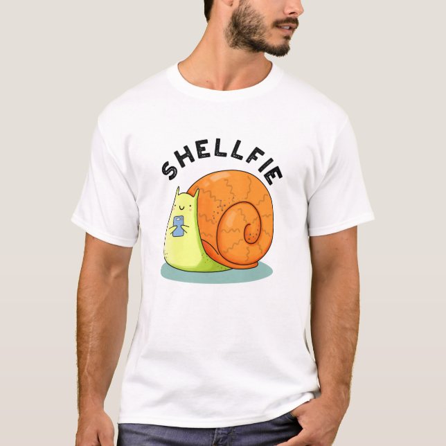 Camiseta Shellfie Funny Snail Selfie Pun (Anverso)