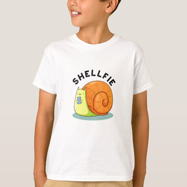 Camiseta Shellfie Funny Snail Selfie Pun (Anverso)