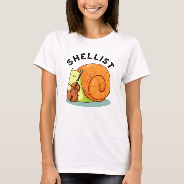 Camiseta Shellist Funny Snny Cello Pun (Anverso)