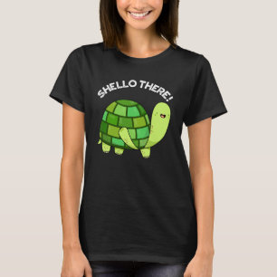 Camiseta Shello Ahí Funny Tortoise Pun Dark BG