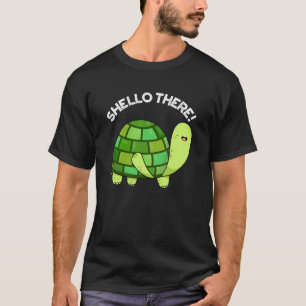 Camiseta Shello Ahí Funny Tortoise Pun Dark BG