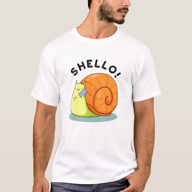 Camiseta Shello Funny Snack Cellphone Pun (Anverso)