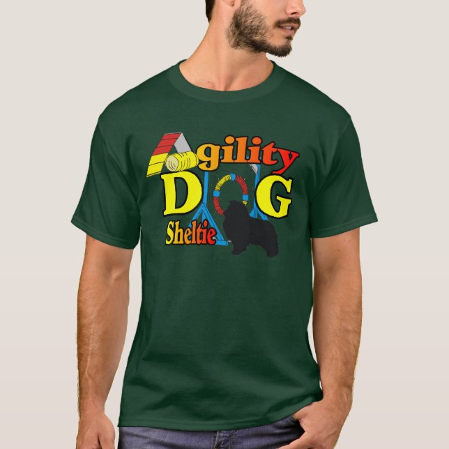 Camiseta Sheltie Agility Shetland Sheepdog Regalos (Anverso)
