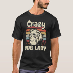 Camiseta Sheltie Crazy Dog Lady Viñar el Retro del Día de l
