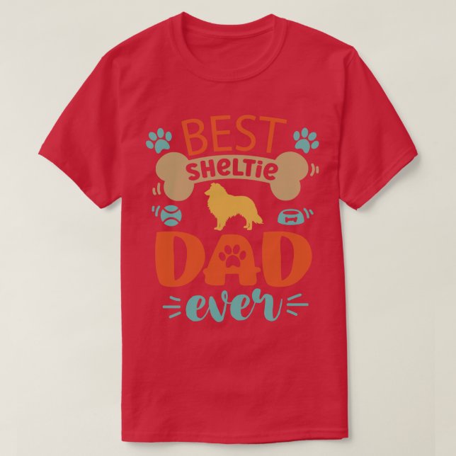 Camiseta Sheltie Dog Dad (Diseño del anverso)