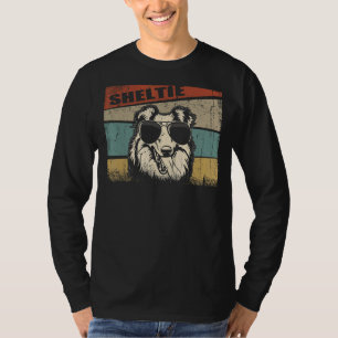 Camiseta Sheltie Dog Guay Estilo retro simple