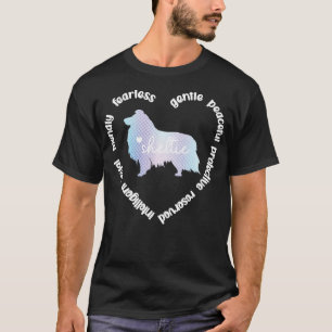 Camiseta Sheltie Dog Heart Sheltie Mom Shetland Sheepdog Da