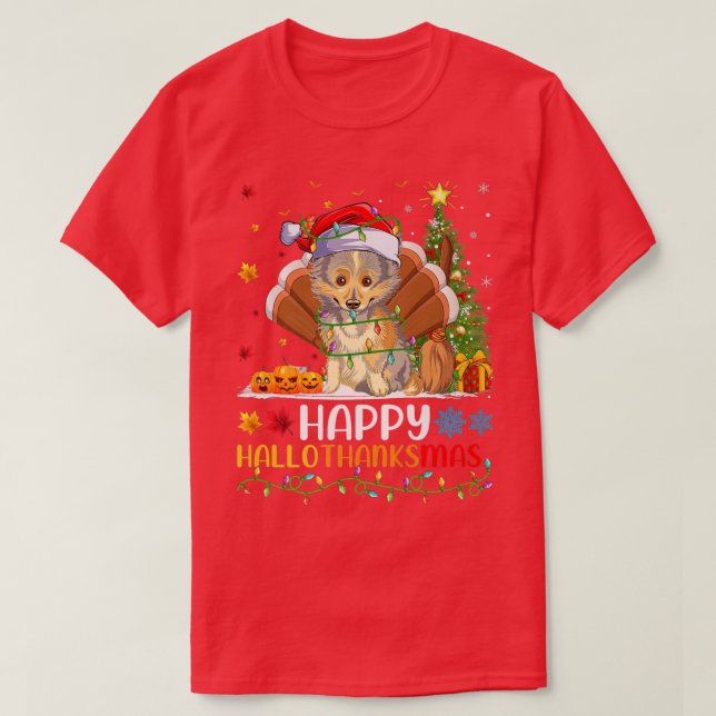 Camiseta Sheltie Dog Lover Funny Feliz Sheltie HolaGraciasM (Diseño del anverso)