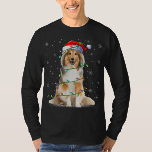 Camiseta Sheltie Dog Lover Xmas iluminando Santa Sheltie Ch