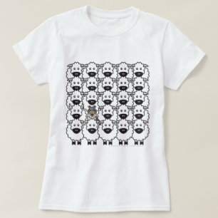 Camiseta Sheltie en las ovejas