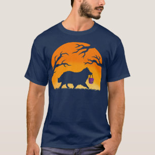 Camiseta Sheltie Halloween Trick O Tret Shetland Sheepdog