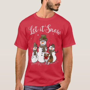 Camiseta Sheltie Mom Deja Que Nieva Impresión De Leopardo D